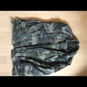 Free People Shirt Jacket Camo Style